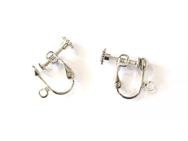 Acheter 1 paire de boucles d'oreilles clip à vis - argenté foncé - 1,09 € en ligne sur La Petite Epicerie - Loisirs créatifs