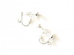 Acheter 1 paire de boucles d'oreilles clip à vis - argenté clair - 1,09 € en ligne sur La Petite Epicerie - Loisirs créatifs