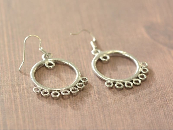 Acheter 1 paire de boucles d'oreilles à anneaux intercalaires - argenté - 4,35 € en ligne sur La Petite Epicerie - Loisirs cr...