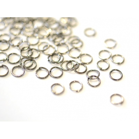 Acheter 100 anneaux argenté foncé - 6 mm - 0,99 € en ligne sur La Petite Epicerie - Loisirs créatifs