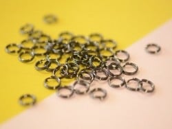Acheter 100 anneaux doubles argenté foncé - 6 mm - 0,59 € en ligne sur La Petite Epicerie - Loisirs créatifs