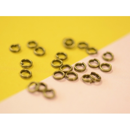 Acheter 100 anneaux doubles bronze - 5 mm - 0,59 € en ligne sur La Petite Epicerie - Loisirs créatifs