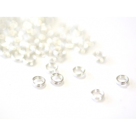 Acheter 100 anneaux doubles argenté clair - 4 mm - 0,49 € en ligne sur La Petite Epicerie - Loisirs créatifs