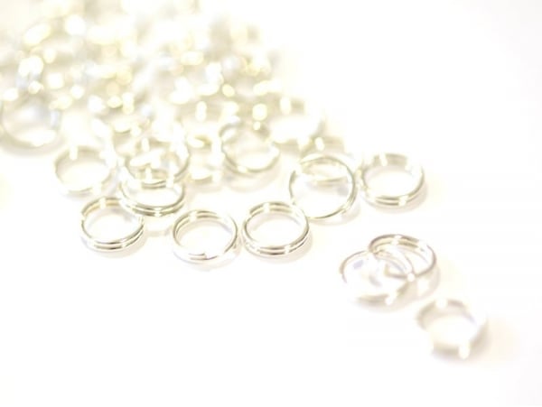 Acheter 100 anneaux doubles argenté clair - 7 mm - 0,79 € en ligne sur La Petite Epicerie - Loisirs créatifs