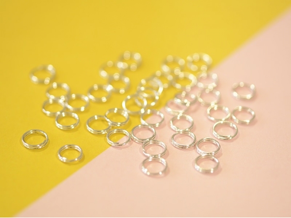Acheter 100 anneaux doubles argenté clair - 7 mm - 0,79 € en ligne sur La Petite Epicerie - Loisirs créatifs