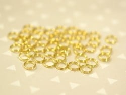 Acheter 100 anneaux double couleur doré - 7 mm - 0,69 € en ligne sur La Petite Epicerie - Loisirs créatifs