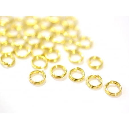 Acheter 100 anneaux double couleur doré - 6 mm - 0,89 € en ligne sur La Petite Epicerie - Loisirs créatifs