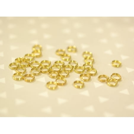 Acheter 100 anneaux double couleur doré - 6 mm - 0,89 € en ligne sur La Petite Epicerie - Loisirs créatifs