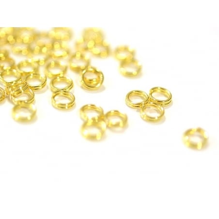 Acheter 100 anneaux double couleur doré - 5 mm - 0,59 € en ligne sur La Petite Epicerie - Loisirs créatifs