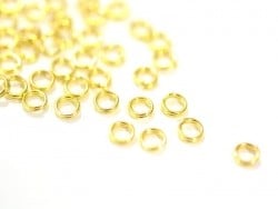 Acheter 100 anneaux double couleur doré - 4 mm - 0,59 € en ligne sur La Petite Epicerie - Loisirs créatifs