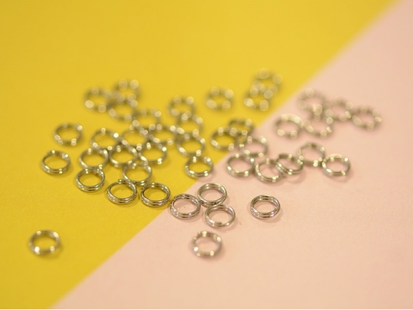Acheter 100 anneaux doubles couleur argenté - 5 mm - 0,49 € en ligne sur La Petite Epicerie - Loisirs créatifs