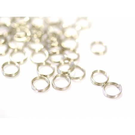 Acheter 100 anneaux doubles couleur argenté - 6 mm - 0,69 € en ligne sur La Petite Epicerie - Loisirs créatifs