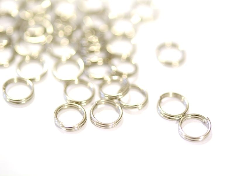 Acheter 100 anneaux doubles couleur argenté - 6 mm - 0,69 € en ligne sur La Petite Epicerie - Loisirs créatifs