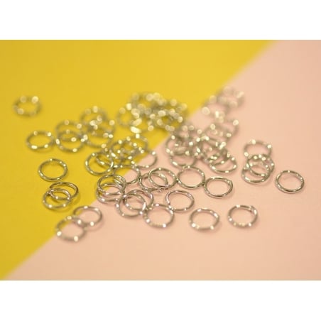 Acheter 100 anneaux couleur argenté - 6 mm - 0,89 € en ligne sur La Petite Epicerie - Loisirs créatifs
