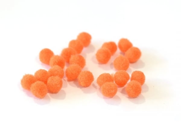 Acheter Pompon orange fluo - 10 mm - 0,19 € en ligne sur La Petite Epicerie - Loisirs créatifs