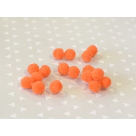Acheter Pompon orange fluo - 12 mm - 0,19 € en ligne sur La Petite Epicerie - Loisirs créatifs