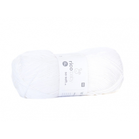 Acheter Laine à tricoter "Rico Baby So Soft DK" - blanc 01 - 5,99 € en ligne sur La Petite Epicerie - Loisirs créatifs
