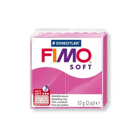Acheter Pâte Fimo Soft rose Framboise 22 - 2,19 € en ligne sur La Petite Epicerie - Loisirs créatifs