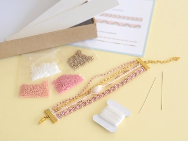 Kit bijoux La petite épicerie - Mon Bracelet perlé multirang blanc, idées  cadeaux kit créatif bijoux