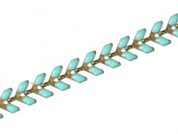 Acheter Chaîne épi émaillée bleue turquoise - 50 cm - 6,40 € en ligne sur La Petite Epicerie - Loisirs créatifs