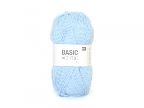 Acheter Laine "Basic acrylic" - bleu ciel 008 - 3,30 € en ligne sur La Petite Epicerie - Loisirs créatifs