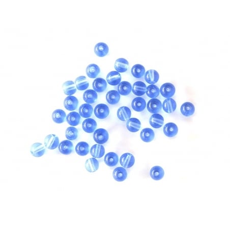 Acheter 50 perles en verre rondes 4 mm - bleu moyen - 0,99 € en ligne sur La Petite Epicerie - Loisirs créatifs