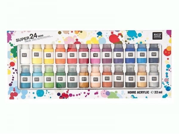 Acheter Super Pack de 24 mini-pots de peinture - Acrylique - 39,99 € en ligne sur La Petite Epicerie - Loisirs créatifs