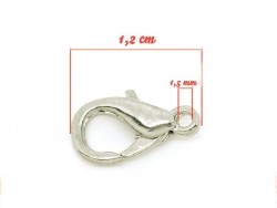 Acheter 10 fermoirs mousquetons 12 mm - argenté clairs - 2,19 € en ligne sur La Petite Epicerie - Loisirs créatifs
