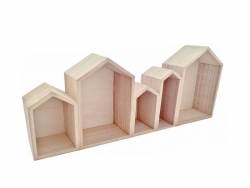 Acheter Bloc de 5 maisons en bois - 24,99 € en ligne sur La Petite Epicerie - Loisirs créatifs