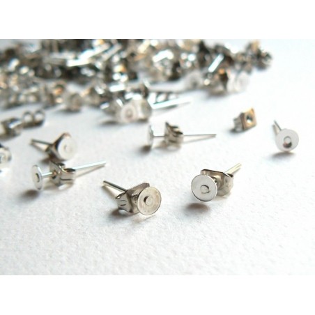 Acheter 20 paires de puces d'oreilles 5mm - couleur argent foncé - fermoir silicone - 5,40 € en ligne sur La Petite Epicerie ...