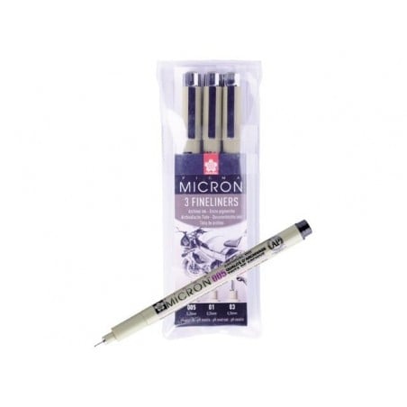 Acheter lots de 3 stylos micron Sigma - tailles 02, 04, 08 - 9,90 € en ligne sur La Petite Epicerie - Loisirs créatifs