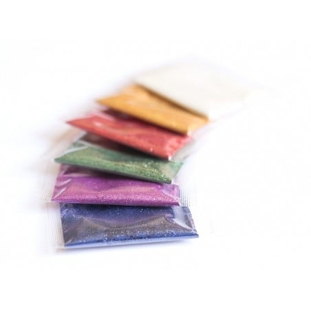 Acheter Lot de 6 sachets de poudres de paillettes - couleurs variées - 3,99 € en ligne sur La Petite Epicerie - Loisirs créatifs