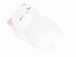 Acheter Mini squishy chat blanc à oreilles roses kawaii - anti stress - 2,99 € en ligne sur La Petite Epicerie - Loisirs créa...