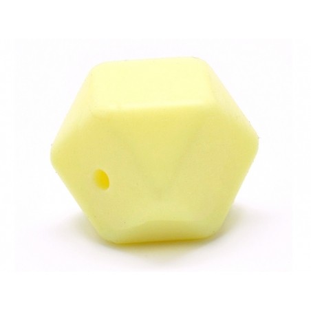 Acheter Perle géométrique de 14 mm en silicone - jaune - 0,99 € en ligne sur La Petite Epicerie - Loisirs créatifs