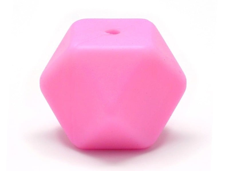 Acheter Perle géométrique de 14 mm en silicone - rose - 0,99 € en ligne sur La Petite Epicerie - Loisirs créatifs