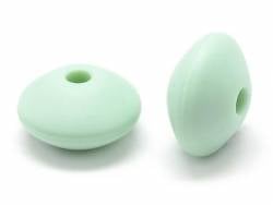 Acheter Lot de 6 perles plates de 12 mm en silicone - vert menthe - 2,99 € en ligne sur La Petite Epicerie - Loisirs créatifs