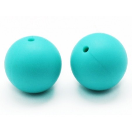Acheter Perle ronde 12 mm en silicone - turquoise - 0,59 € en ligne sur La Petite Epicerie - Loisirs créatifs