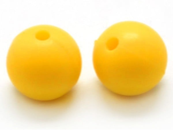 Acheter Perle ronde 12 mm en silicone - jaune - 0,59 € en ligne sur La Petite Epicerie - Loisirs créatifs
