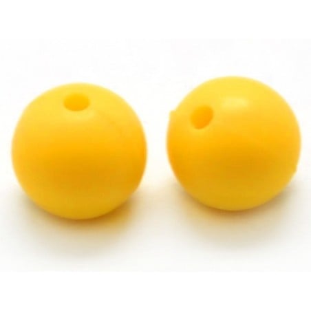 Acheter Perle ronde 12 mm en silicone - jaune - 0,59 € en ligne sur La Petite Epicerie - Loisirs créatifs