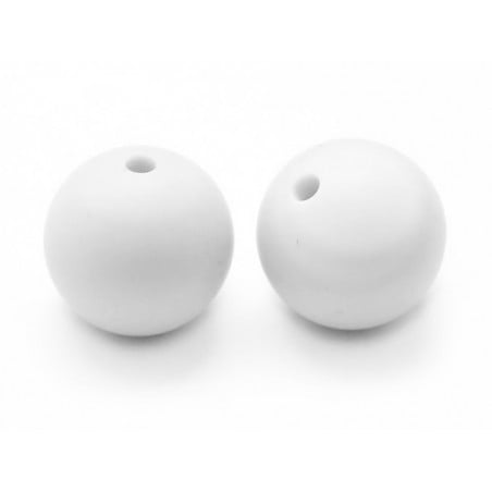 Acheter Perle ronde 8 mm en silicone - blanc - 0,49 € en ligne sur La Petite Epicerie - Loisirs créatifs