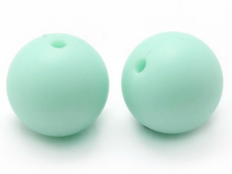 Acheter Perle ronde 12 mm en silicone - vert menthe - 0,59 € en ligne sur La Petite Epicerie - Loisirs créatifs