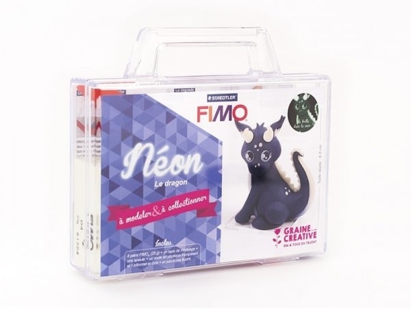Acheter Kit Fimo - Malette Néon le dragon phosphorescent- figurine à modeler - 13,99 € en ligne sur La Petite Epicerie - Lois...