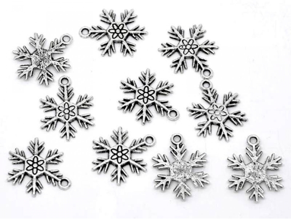 Acheter 1 breloque flocon de neige - argentée - 0,69 € en ligne sur La Petite Epicerie - Loisirs créatifs