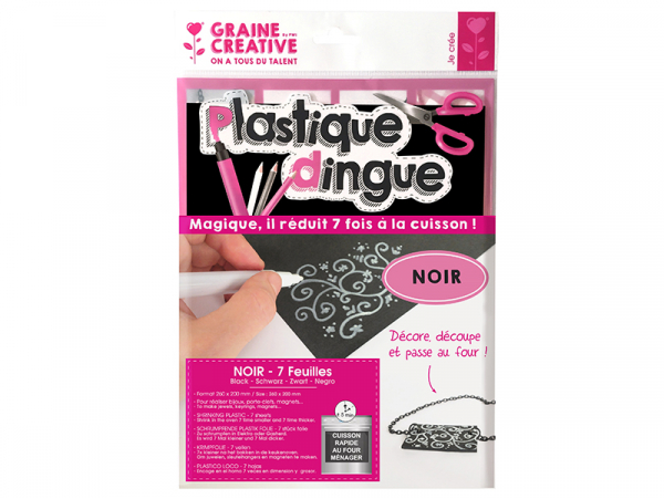 Acheter 7 feuilles plastique fou / dingue - Noir - 7,90 € en ligne sur La Petite Epicerie - Loisirs créatifs