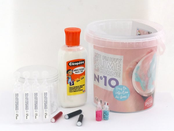 Acheter Kit complet pour fabriquer son fluffy slime Licorne en ligne