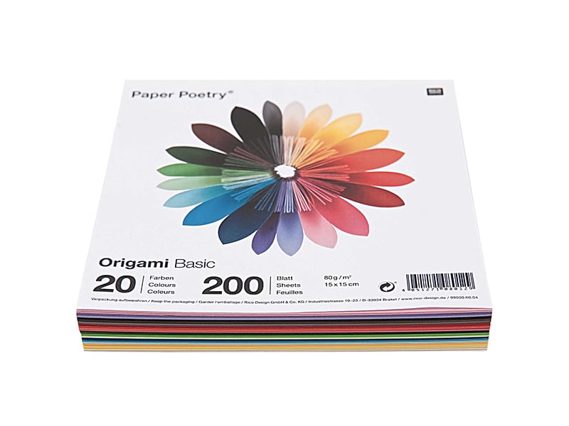 Acheter 200 feuilles de papier Origami - 20 couleurs -carré 7.5 x 7.5 - 2,49 € en ligne sur La Petite Epicerie - Loisirs créa...