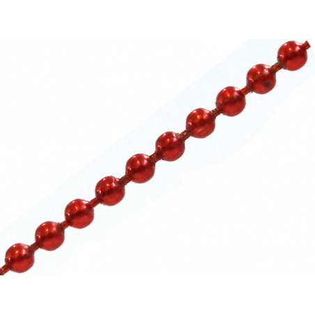 Acheter Chaine bille 1,5 mm rouge bordeaux brillant x 20 cm - 0,40 € en ligne sur La Petite Epicerie - Loisirs créatifs