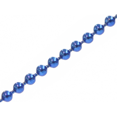 Acheter Chaine bille 1,5 mm bleu électrique métallisé x 20 cm - 0,39 € en ligne sur La Petite Epicerie - Loisirs créatifs