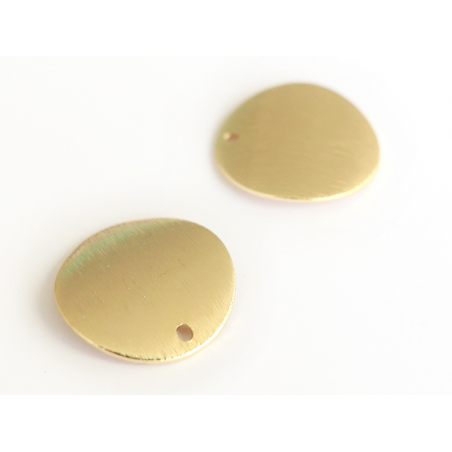 Acheter Pendentif rond bombé 18 mm - doré à l'or fin - 1,69 € en ligne sur La Petite Epicerie - Loisirs créatifs