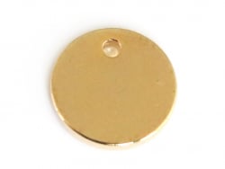 Acheter Pendentif sequin rond 8 mm - doré à l'or fin - 0,79 € en ligne sur La Petite Epicerie - Loisirs créatifs